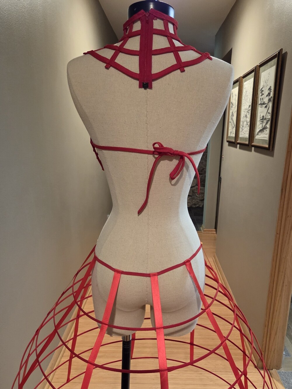French Structured Lingerie Hoop Skirt Set - Picture 3 of 4
